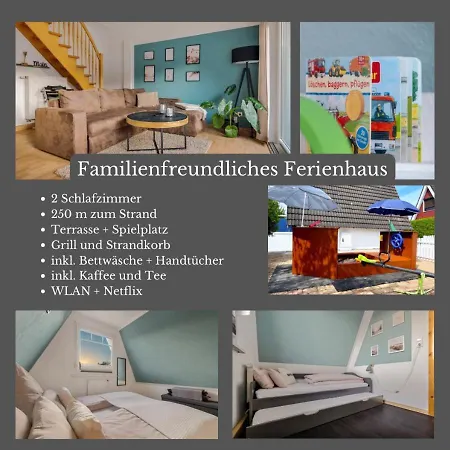 Familienfreundliches Ferienhaus in 5 min zum Strand mit Terrasse und kostenlosem Parkplatz-3