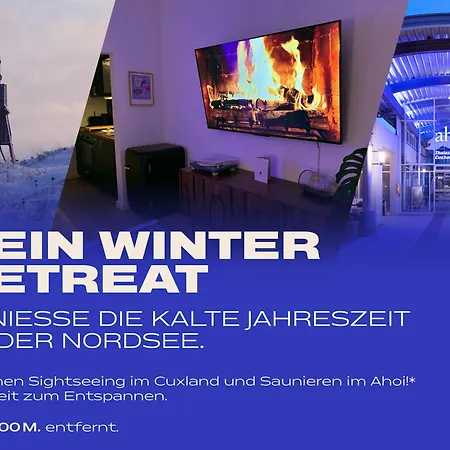 CuxHeaven - modernes Studio-Apartment direkt am Meer mit 65 Zoll TV und Tiefgarage in Duhnen-2