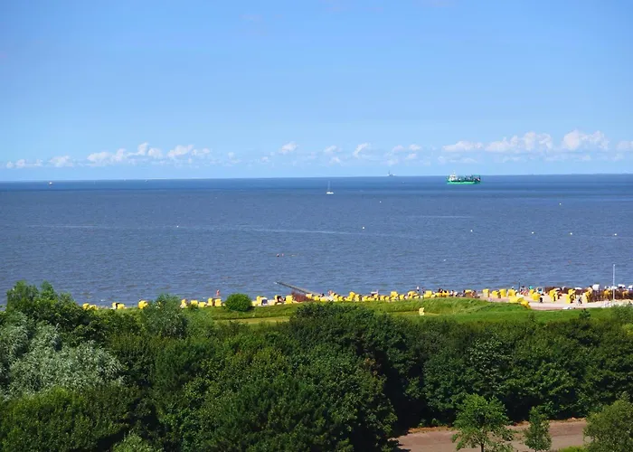 Panoramameerblicksuite direkt am Strand, Garage Wlan, Aufzug, Smarttv,Bettwäsche,Handtücher, Netflix uvm Cuxhaven, Deutschland